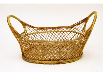 Vintage Fruit Gathering Basket With Handles