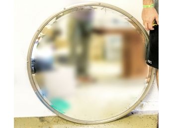 Ethan Allen Metal Framed Oversized Beveled 40”Round Mirror