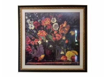 Oversized 45” X 46” Framed Floral Still Life Art Print