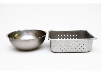 Perforated Stainless Steel Steam/Drain Pan & Bowl