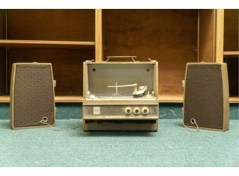 Vintage Admiral Stereophonic Record Player & Speakers