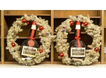 Pair Of Grand Marnier Christmas Wreaths