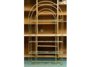 Vintage Brass Arched Top Etagere