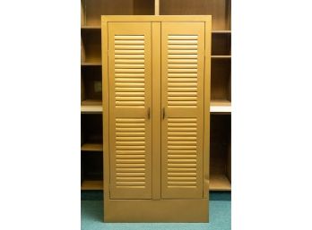 Metal Cabinet With Louvered Doors