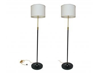Antique Adjustable Height Floor Lamps- A Pair