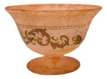Hand Painted Pedestal Bowl From Portugal