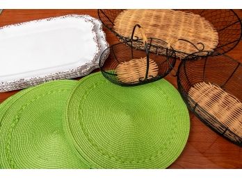 Trays, Placemats And Baskets - Perfect For Outdoor Dining And Entertaining!