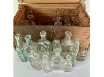 Antique Bottle Lot- Found In Wooden Box.