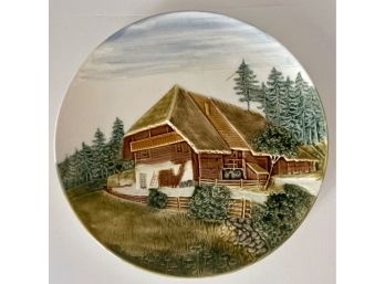 13' Round Ceramic Platter From Germany W/ Incised Marks