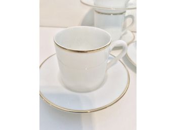 4 Tiffany & Co  China Demitasse Cups & Saucers