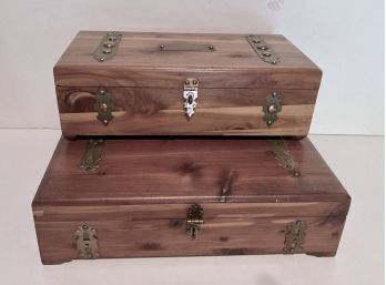 Two Vintage Pine Boxes