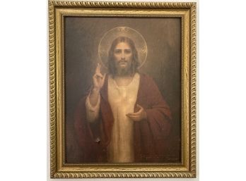 Vintage Print Of 'The Sacred Heart' By  C. Bosseron Chambers