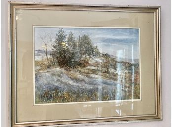 Signed Watercolor Painting By Louis Crescenti