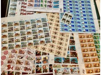 Huge Lot Of 2500+ Unused USPS Stamps -FULL SHEETS  (C)