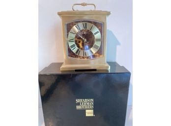 NEW IN BOX - Howard Miller Brass Quartz Clock -