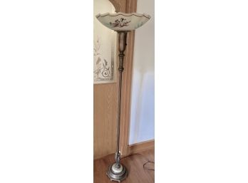 Antique 66' Tall Parlour Lamp - Nice Broze Patina