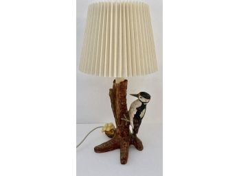 Vintage Goebel Porcelain Woodpecker Lamp