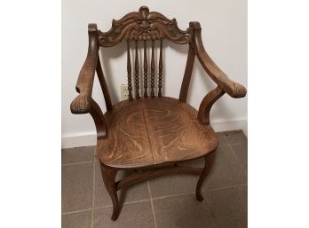 Antique Carved Oak Arm Chair