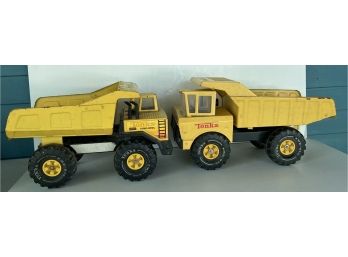 2 Large Metal TONKA Dump Trucks (1970s-80's?)