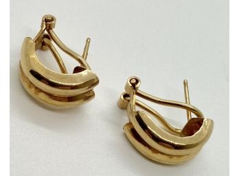 14KT Gold Pair Pierced Earrings