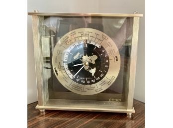 Vintage Brass Seiko World Clock