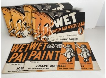 Vintage Cardboard  Wet Paint Signs!!