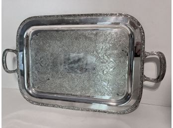 Large Silver Plate Tray 18' X 13'