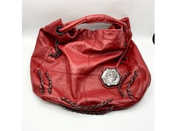 Red Leather Vince Camuto Shoulder Bag