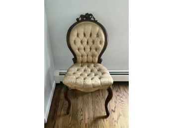 Beautiful Tufted Victorian Side Chair