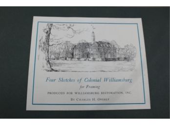 Four Sketches Of Colonail Williamsburg For Framing - Charles Overly