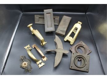 Antique Lot Of Door Knockers, Yale Mail Slots