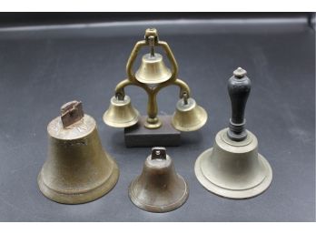 School House Bell With Handle  3 Bells On Base And More