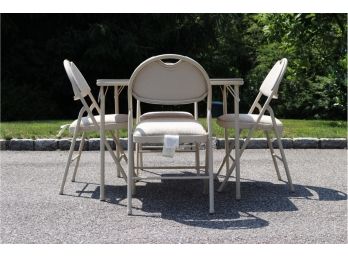 Costco Folding Card Table And Four Folding Chairs