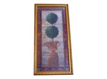 Professionally Framed Double Ball Topiary Urn