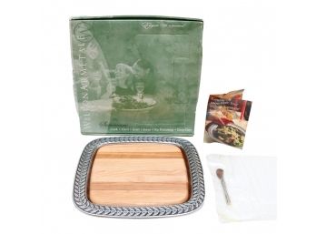 NEW Elaborate Wilton Armetale CheeseTray With Wooden Cutting Board And Cheese Knife