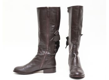 Authentic Valentino Leather Laced Boots Retail Sz 8 Retail $1550