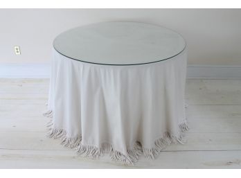 Great BALLARD DESIGNS Designer Table With Glass Top, 1st Of 2