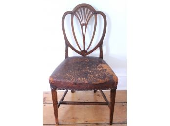 Beautiful Vintage Antique Chair With Distressed Leather Seat Project!