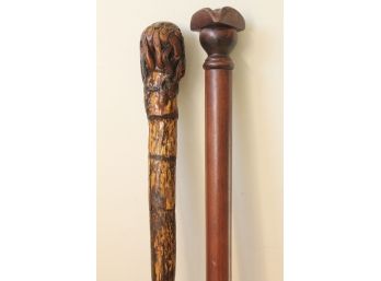 Set Of 2 Great Wooden Walking Sticks