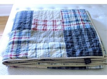 Beautiful  Plaid NAUTICA King Size Patchwork Quilt!