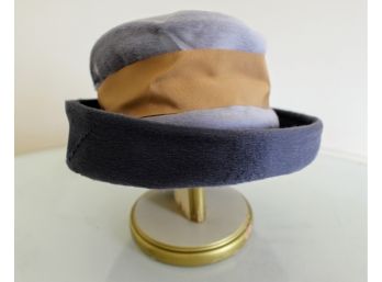 Fab Grey Vintage Hat With A Brown Ribbon By MR. JOHN JR.!