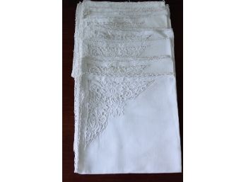 Lot Of 10 Fine Lace Napkins