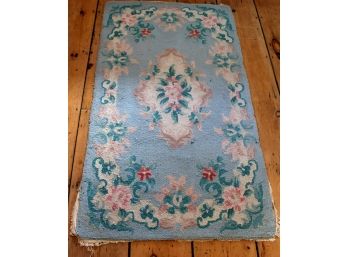 Beautiful Vintage Floral Hooked Rug (Basically A Magic Carpet)!