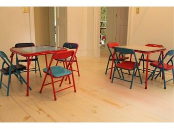 Set Of 2 Childrens Tables & Chairs Including Mickey Mouse! You Can Make Your Own Home School!