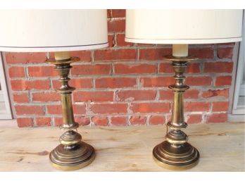 Great Pair Of Brass Table Lamps!