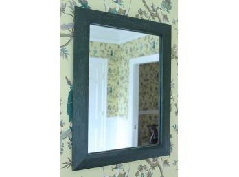 Beautiful Antique Green Wooden Vintage Mirror