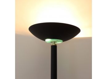 Elegant & Tall Black POST MODERN 1980's Torchiere Floor Lamp!