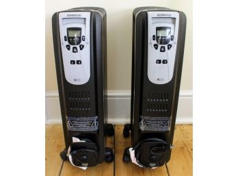 Lot Of 2 KENWOOD Oil Filled Digital Electric Radiators, Model # EW7507EBK!