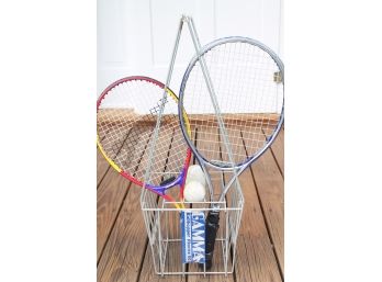 Lot Of PRINCE SPEED BLUE Tennis Racquet, SLAZENGER SMASH 21 Racquetball Racquet & GAMMA Tennis Ball Retreiver!