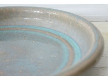 Beautiful Earthenware Aqua Glazed Dish